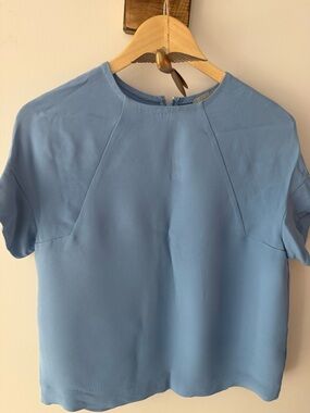 COS Light Blue Short Sleeve Blouse (2)